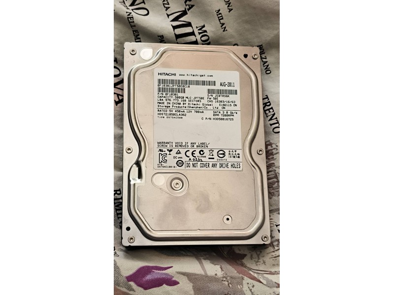 Жорсткий диск HDD HITACHI MLC:JPT50E 500GB №532