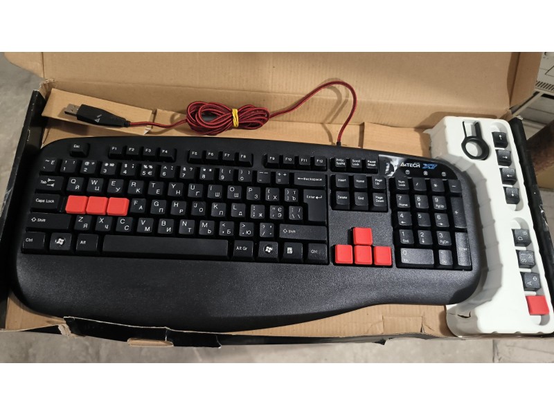 Клавiатура A4Tech X7-G300 USB, чорна, Ігрова, 3xFast