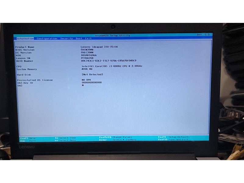 Ноутбук Lenovo ideapad 310-15iSK i3-6006u №2N