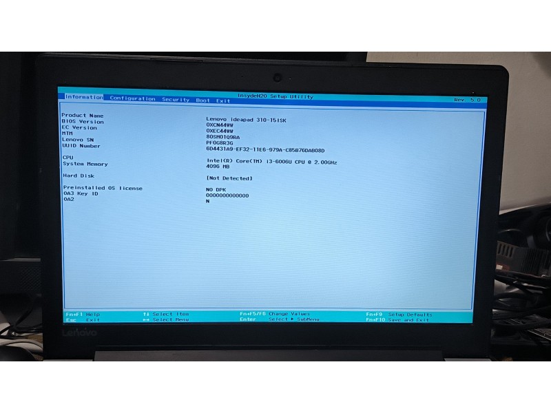 Ноутбук Lenovo ideapad 310-15iSK i3-6006u №3N