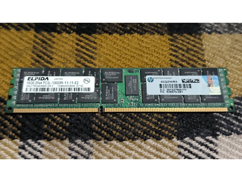 Серверна пам'ять Elpida 16GB 2Rx4 PC3L-10600R-11-11-E2
