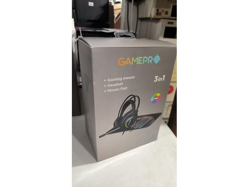 Комплект GamePro (мишка + килимок + гарнітура) Combo 3 в 1 (GS890)