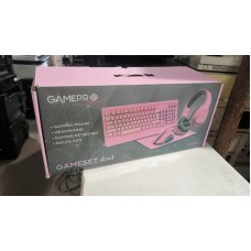Якісна металева клавіатура GamePro Pink USB