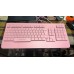 Якісна металева клавіатура GamePro Pink USB