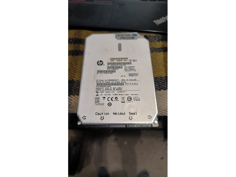 Жорстки диски HP 6TB 3.5'' SATA III (6 Gb/s) (MB6000GEBTP)