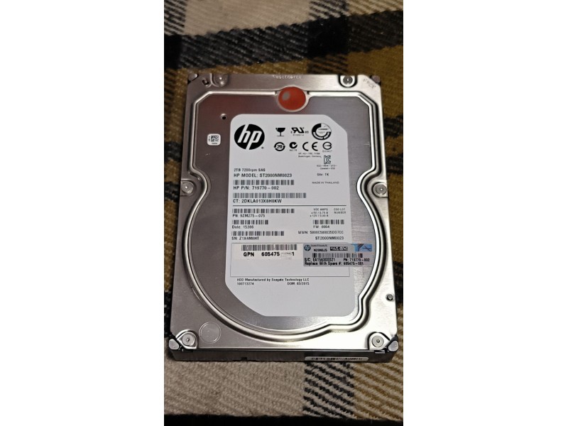 Жорстки диски HP ST2000NM0023 2TB 7200rpm SAS