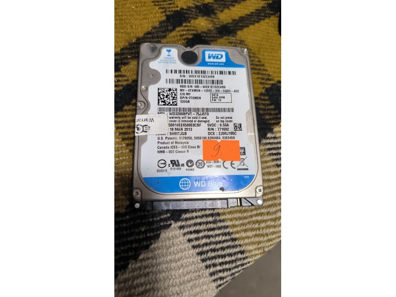Жорсткий диск Western digital WD3200BPVT-75JJ5T0 320GB №9