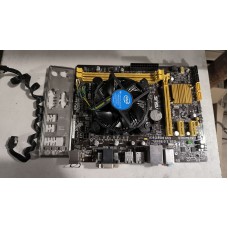 Комплект материнка Asus H81M-E + процессор Celeron + кулер + задня панелька