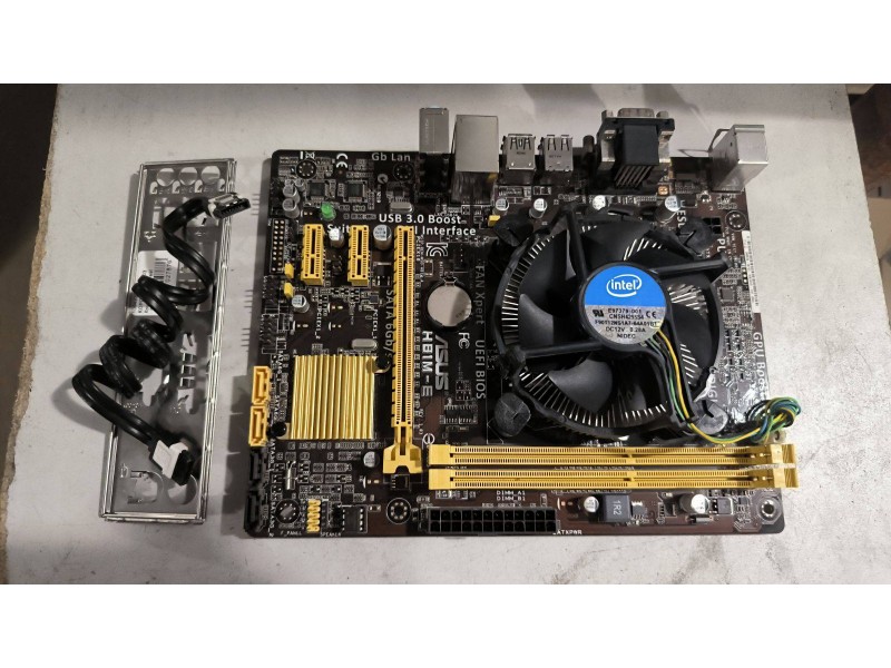 Материнская плата Asus H81M-E + процессор Celeron