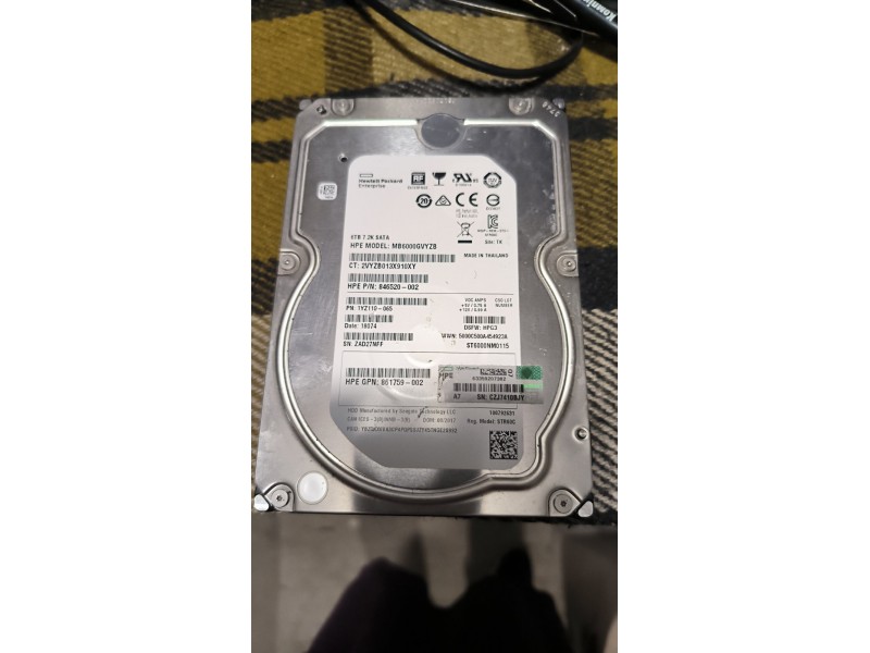 Жорсткий диск HDD Hewlett Packard Enterprise MB6000GVYZB 6TB №3