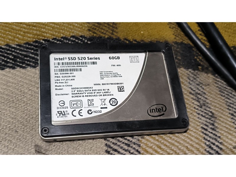 Диск SSD Intel SSD 520 Series SSDSC2CW060A3 60GB №24