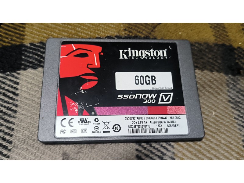 Диск SSD Gingston SSDNOW 300 SV300S37A60G 60GB №30