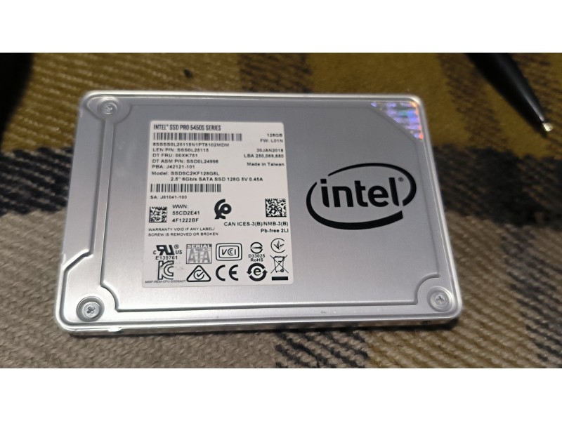 Диск SSD INTEL SSD PRO 5450S SERIES SSDSC2KF128G8L 128GB №34